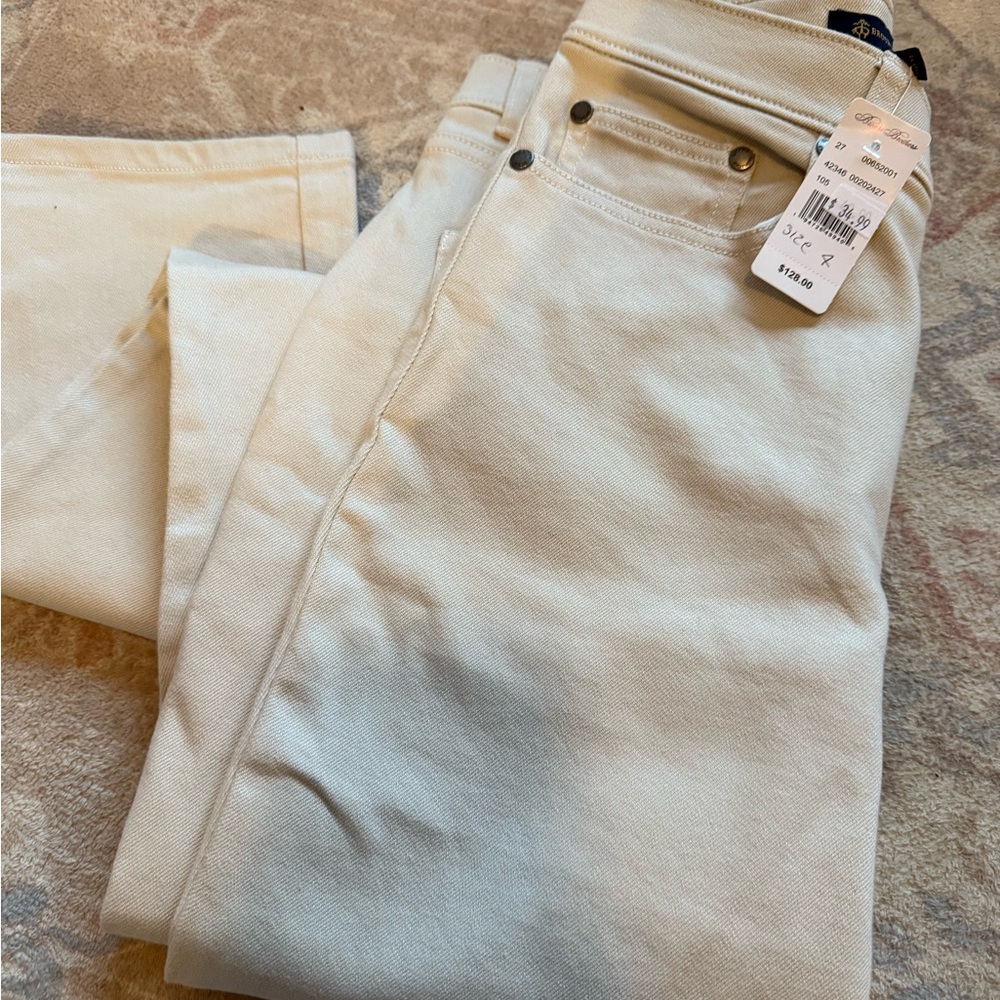 Brooks Brothers Creme Denim Jeans - Straight Leg Size 4